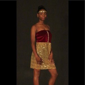Velvet formal dress for teens